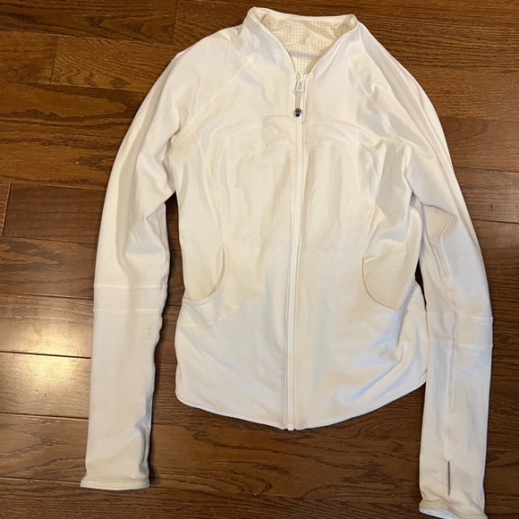 lululemon athletica Jackets & Blazers - White lululemon sweatshirt size 6